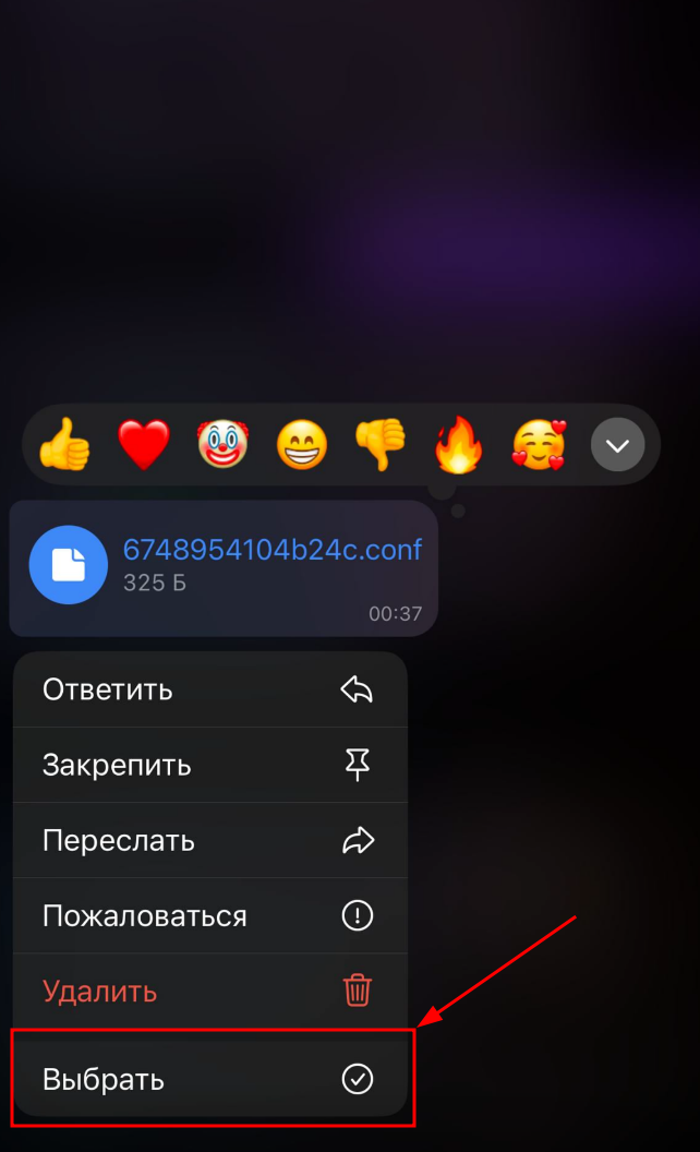 Выбор файла в боте